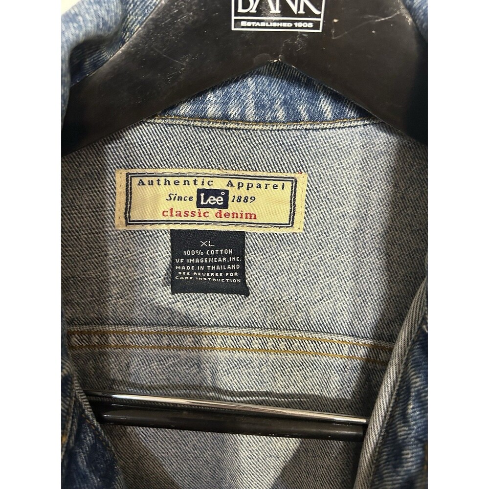 Vintage Levis Denim Jacket Mens Blue Jean Grunge 90s Y2K Pennsylvania Railroad - Picture 3 of 16
